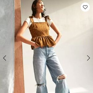 Madewell Rosalie Tie Strap Top in Olive, Size Small or Medium